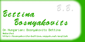 bettina bosnyakovits business card